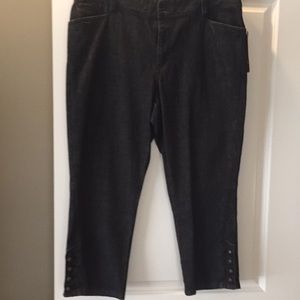 Lauren Jeans in black rinse. Size 16
